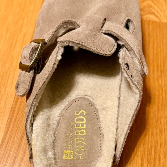 White Mountain Taupe Suede Mules with Buckle - 8.5 - Picture 2 of 5